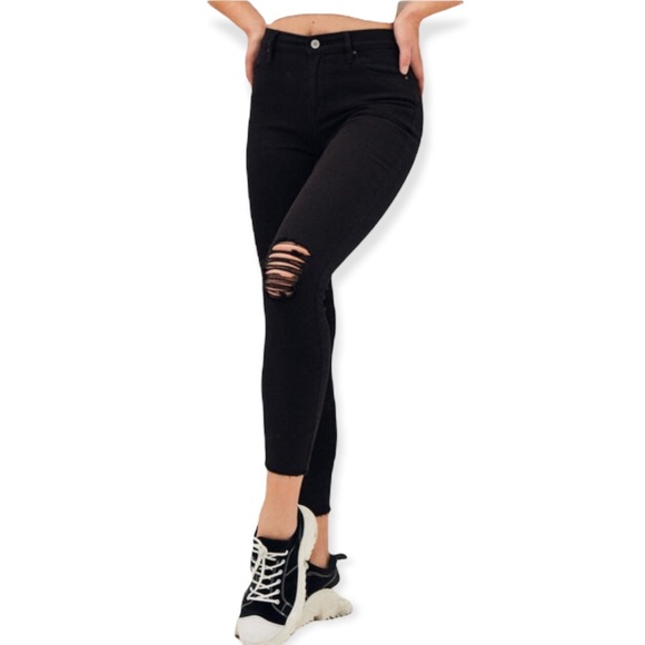 Pacsun High Rise Black Ankle Jeggings - Picture 2 of 16